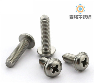 不銹鋼圓頭帶墊機螺釘