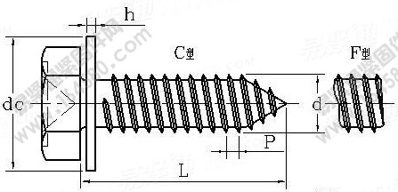 GB/T9074.21-1988 十字槽凹穴六角頭自攻螺釘和大平墊組合