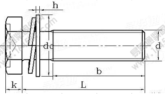 GB /T 9074.13-1988 十字槽凹穴六角頭螺栓、彈墊和平墊組合