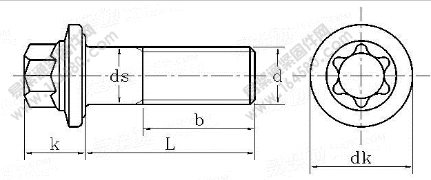 DIN 34801-1999 大法蘭面梅花頭螺栓執行標準