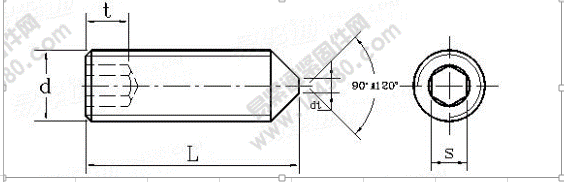 GB /T 78-2000 內六角錐端緊定螺釘 GB /T 78-2000 內六角錐端緊定螺釘