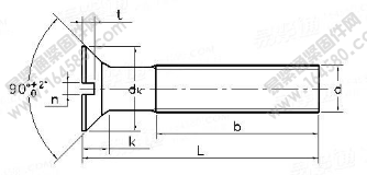 DIN 963-1990 開槽沉頭螺釘