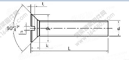 GB /T 68-2000 開槽沉頭螺釘