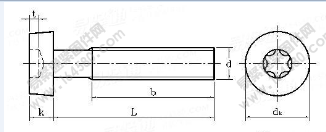 GB /T 6190-1986 4.8級內六角花形圓柱頭螺釘