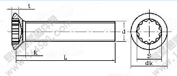 DIN 34823-2005 12孔座的半埋頭螺釘
