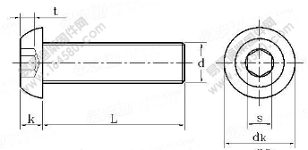 GB/T 70.2-2000 內六角平圓頭螺釘