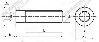 GB/T70-1976 內(nèi)六角圓柱頭螺釘