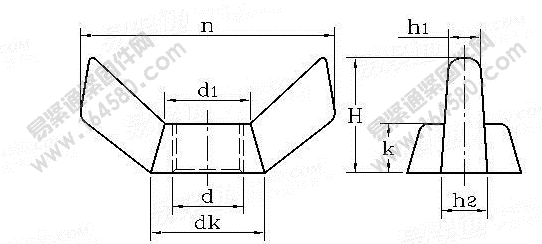 GB /T 62.2-2004 蝶形螺母 方翼