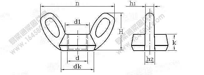 GB /T 62.4-2004 壓鑄式蝶形螺母