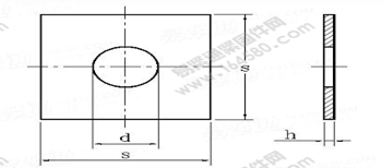 DIN 436-1990 木結構用方形墊圈