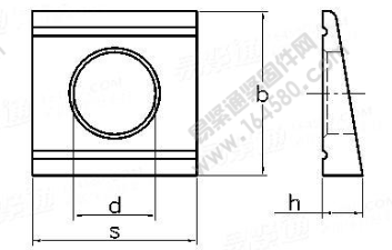 DIN 6918-1990 鋼結構U型梁高強度螺栓連接用方形墊圈