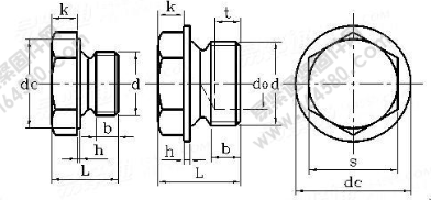 DIN 7604-1992 六角頭螺塞 輕型外六角直型閉鎖螺釘