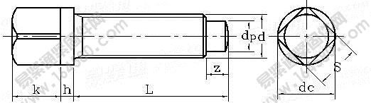 DIN 480-1985 方頭凸緣球面圓柱端螺栓