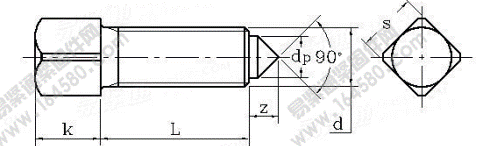 GB /T 85-1988 方頭長圓柱端緊定螺釘
