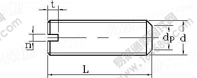 DIN 551-1986 開槽平端緊定螺釘
